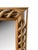 Wood Mid-Century Mirror With Open Twist Braided Wood and Brass Inlay, Made in Italy For Sale - Image 7 of 11