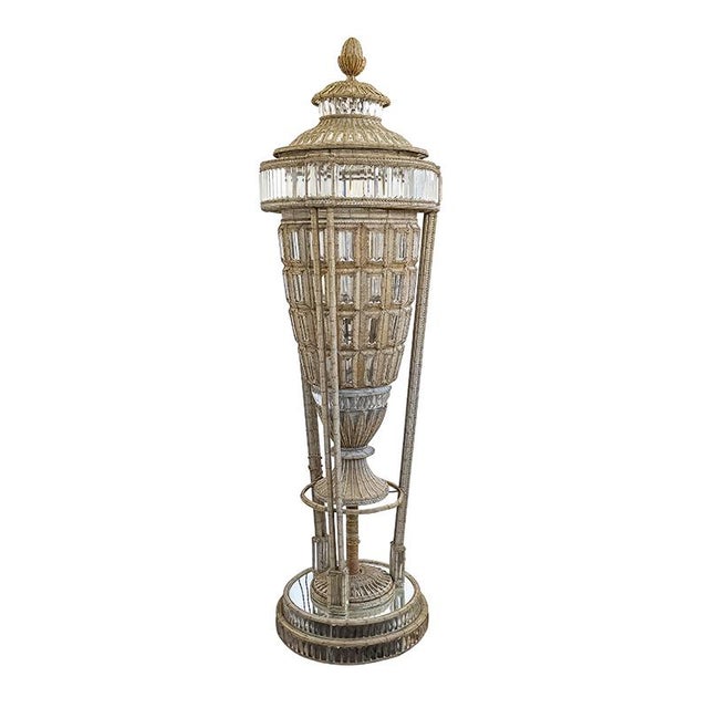 Floor Lamp in the Shape of a Large Vase with Murano Glass Beads, 1890s For Sale - Image 16 of 16