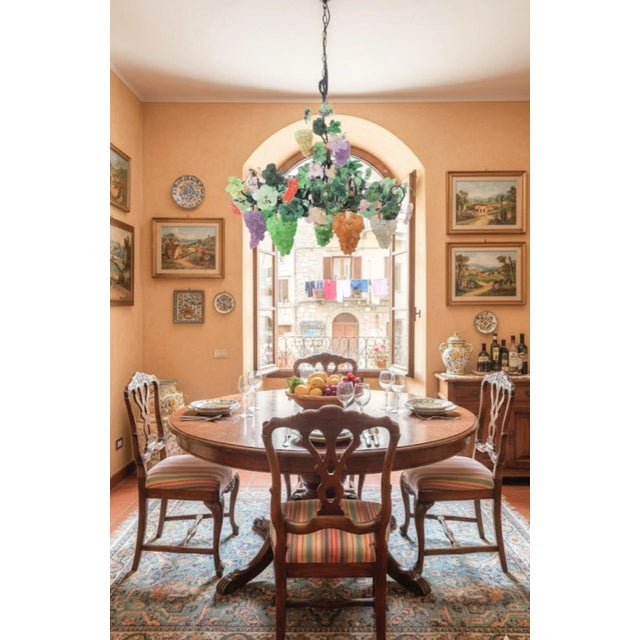 Rare Vintage Monumental Sized 9 Light Murano Glass Cesare Toso Colorful Grape Cluster Chandelier For Sale - Image 17 of 18