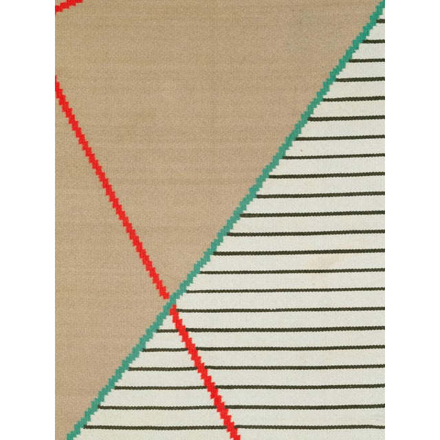 A vintage Czech flat-woven Kilim from the mid-20th century by Antonín Kybal. Measures: 7' 11" x 11' 4"