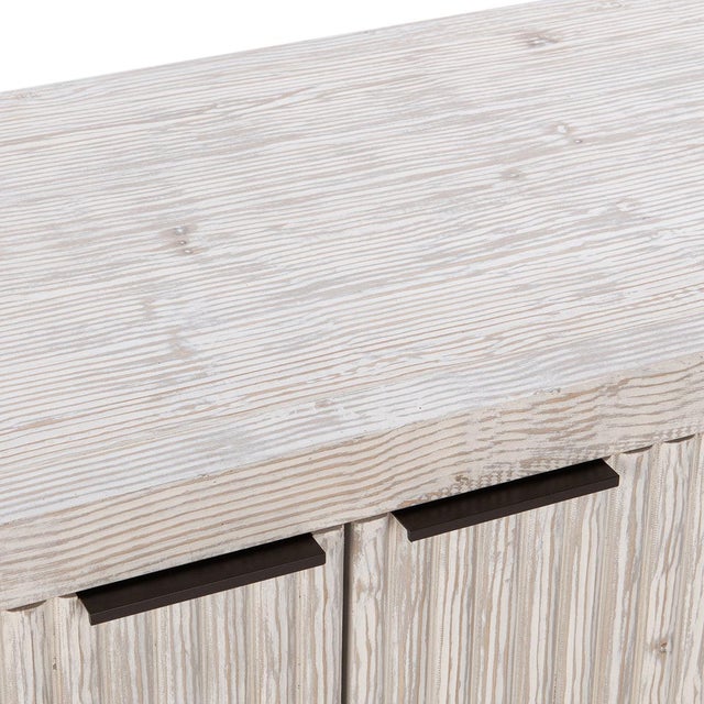 2020s Washed Cream 6-Door Sideboard Credenza For Sale - Image 5 of 9