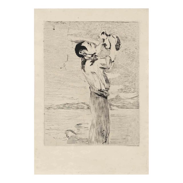 Édouard Manet, Le Buveur d'Eau (The Water Drinker), Etching, 1870s For Sale