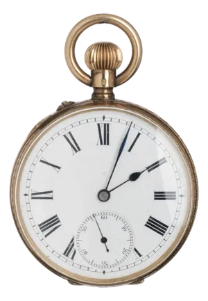 Swiss Pocket Watch in 14 kt Gold Case