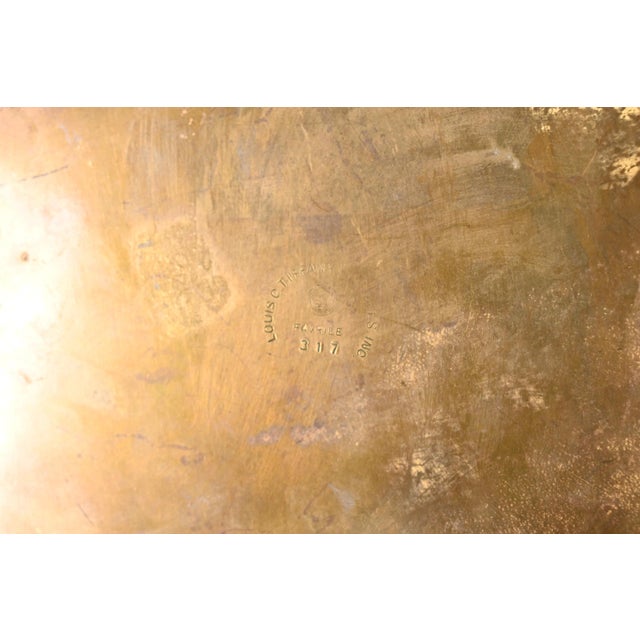 Bronze Louis Comfort Tiffany Furnaces Favrile Bronze Doré and Enamel Charger Plate or Serving Tray For Sale - Image 8 of 10