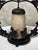 Metal Art Deco Table Lamp in Glass and Wrought Iron, 1930s For Sale - Image 7 of 12