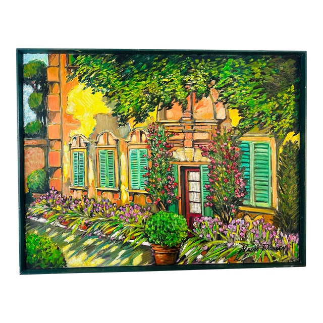 Large Vintage Oil on Canvas Painting For Sale