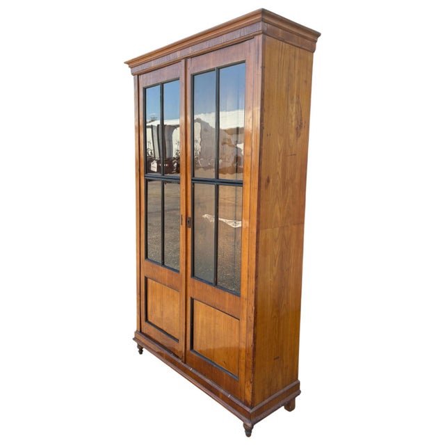 Antique Biedermeier Bookcase Display For Sale - Image 4 of 10