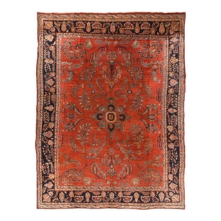 Antique Sarouk Mohajeran Rug 10'8'' X 12'10'' For Sale