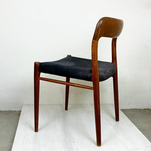 Brown Scandinavian Modern Mod 75 Teak Dining Chairs by Niels Otto Møller for J.L. Møllers, 1960s, Set of 2 For Sale - Image 8 of 18