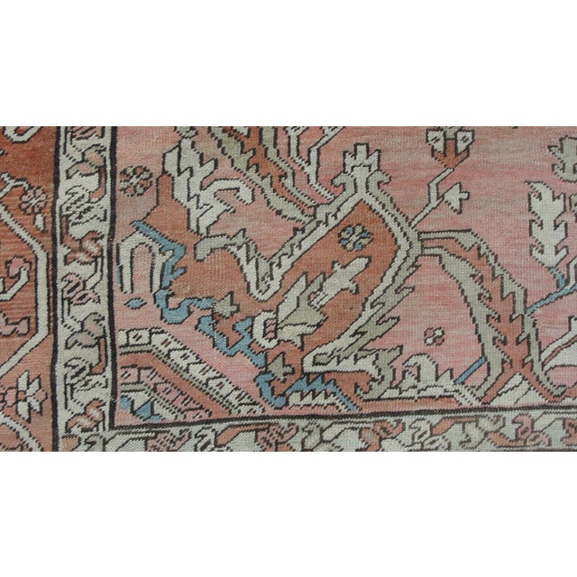 Late 19th Century Antique Persian Serapi Carpet,9'4" X 11'10" For Sale - Image 5 of 14