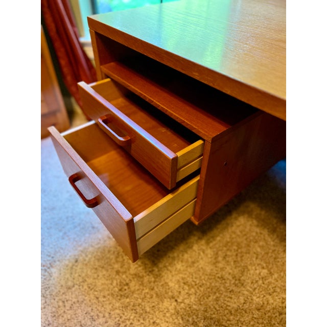 Mid Century Modern Teak Executive Desk For Sale - Image 4 of 7