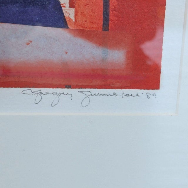 C. Gregory Gummersall 1989 Original Mixed Media Abstract For Sale - Image 4 of 6
