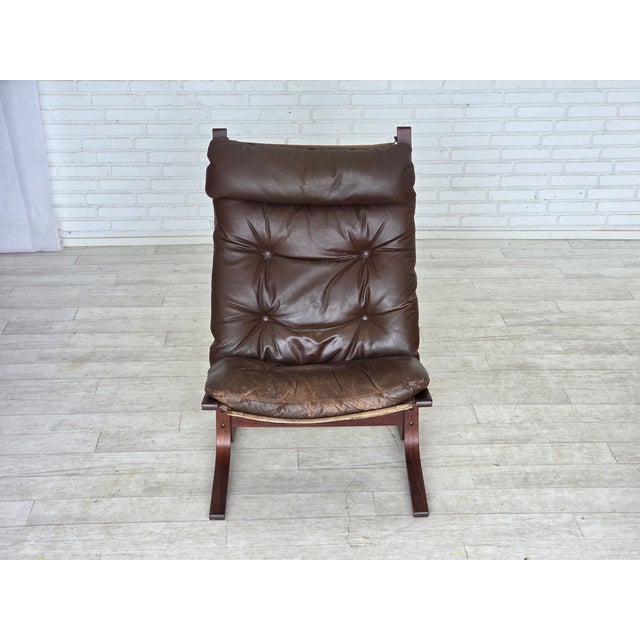 Norwegian Siesta Lounge Chair in Leather by Ingmar Relling for Westnofa, 1970s For Sale - Image 10 of 18