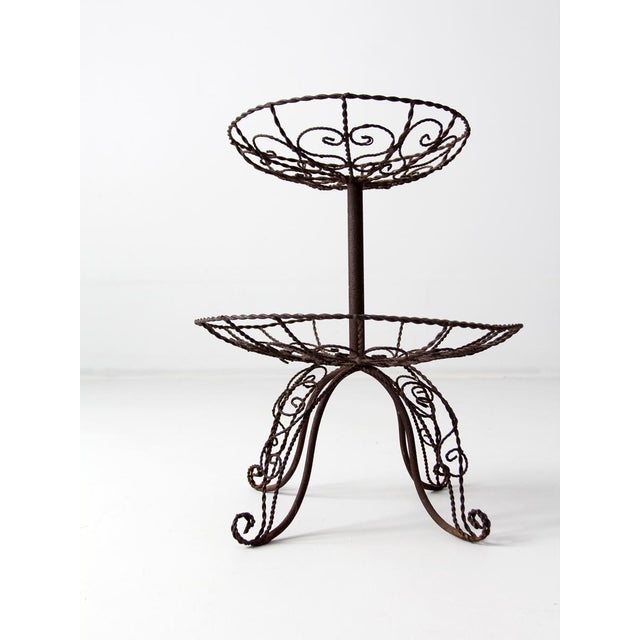 Vintage Wrought Iron Tiered Stand Chairish