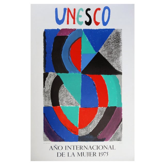 Sonia Delaunay, UNESCO International Year of the Woman, Original Lithograph For Sale
