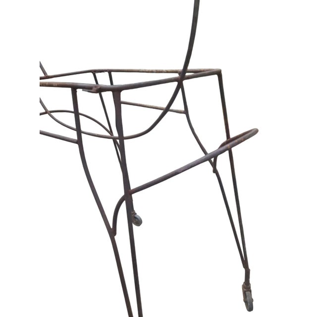 Vintage Horse Shaped Bar Cart Mid Century Sculpture 1950s Retro Decor For Sale - Image 17 of 18