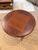 Vintage Hekman Federal Style Inlaid Mahogany Round Occasional Table With Glass Top For Sale In West Palm - Image 6 of 8