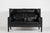 Danish Black Leather 2192 Coupe Sofa by Børge Mogensen for Fredericia Furniture, 1991 For Sale - Image 13 of 13