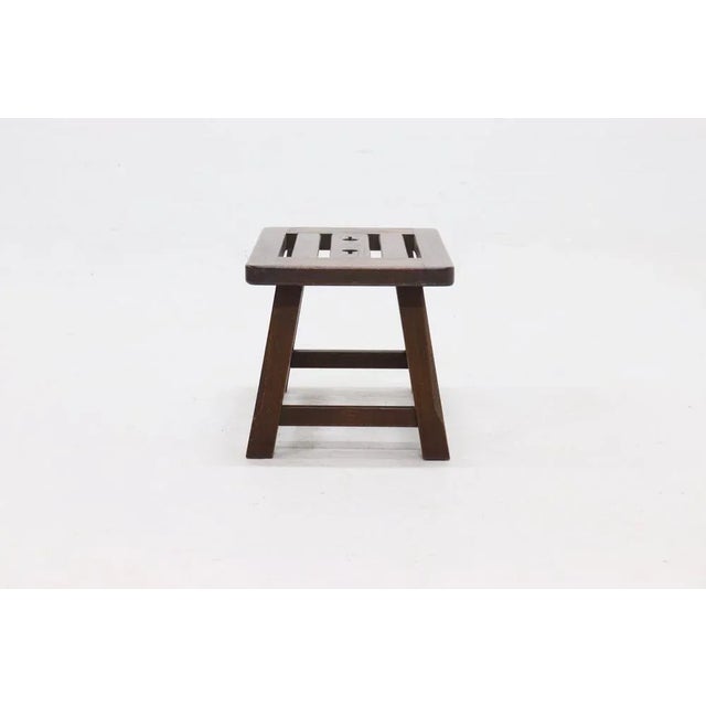 1960s Brutalist Oak Side Table, 1960s For Sale - Image 5 of 7