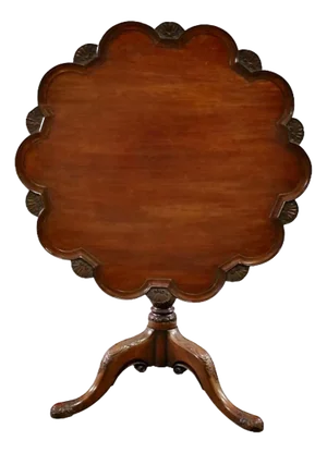 George II Mahogany Pie Crust Tilt Top Table