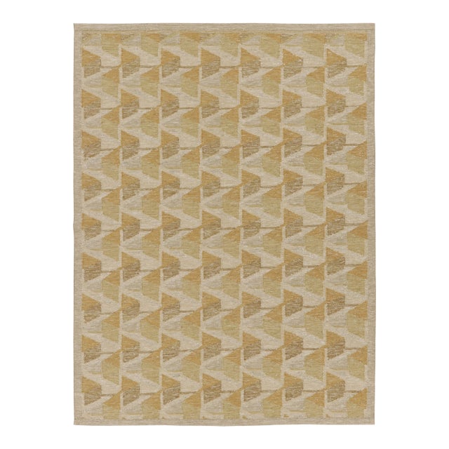 Rug & Kilim’s Scandinavian Style Geometric Custom Flatweave Rug For Sale