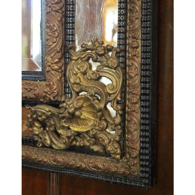 Late 19th Century Late 19th Century Grand Scale French Repousse Mirror For Sale - Image 5 of 7