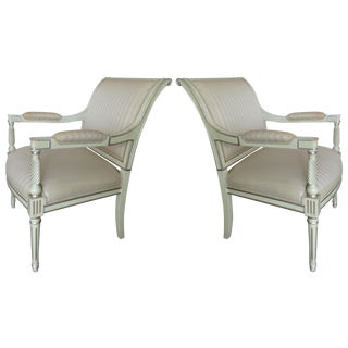 J. Robert Scott Fauteuil Chairs - a Pair For Sale