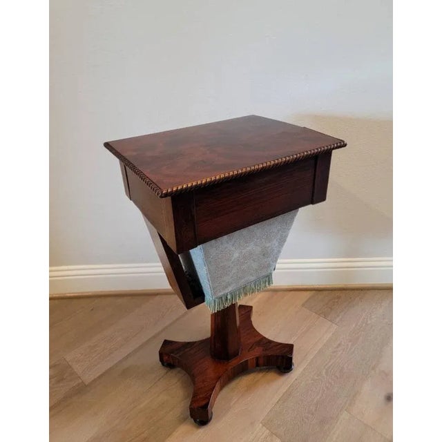 Early 19th Century English Regency Period Sewing Table For Sale - Image 10 of 11