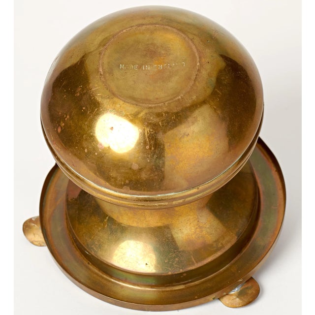 Metal Vintage English Brass Ashtray For Sale - Image 7 of 8