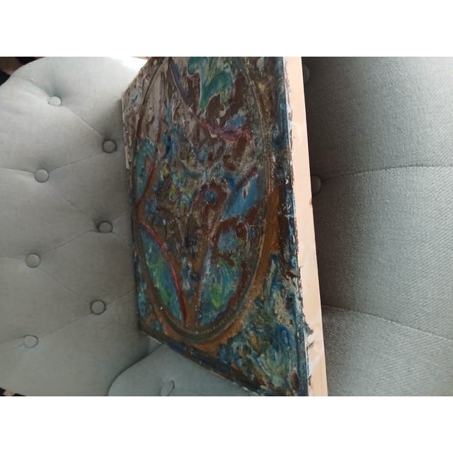 Intervention No. 24 | "Aged Relic" 16" Etched Lightweight Metal Relief ​Presented by Methinks Art Studio and Dwelling Original Creation by Splendidus For Sale - Image 10 of 11