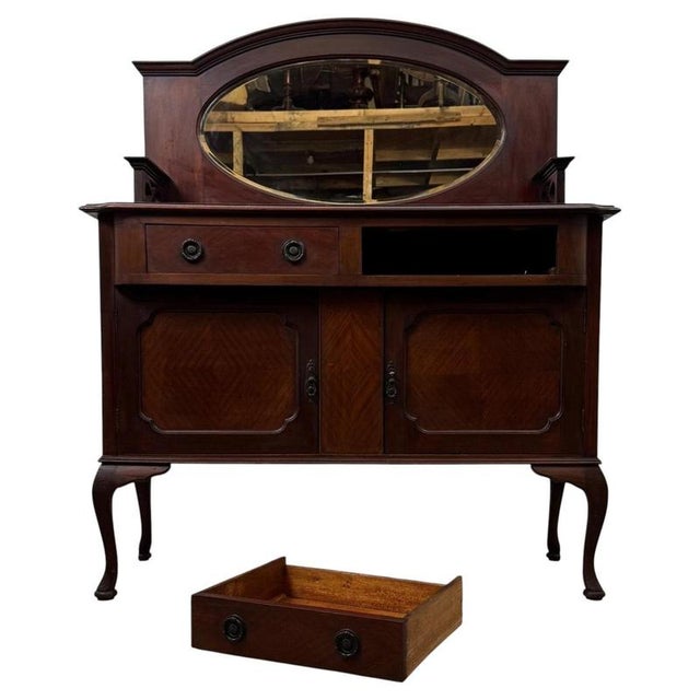 Antique Edwardian Mahogany Sideboard For Sale - Image 6 of 13