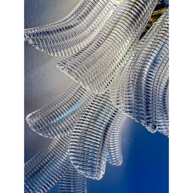 Transparent Diamante Selle-Petali Murano Glass Wall Sconce by Simoeng for Simoeng For Sale - Image 4 of 7
