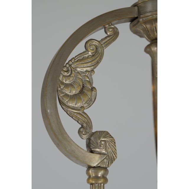 Gilles French Art Deco Nickel Bronze Fruit Motif Chandelier - 1930s For Sale - Image 9 of 12