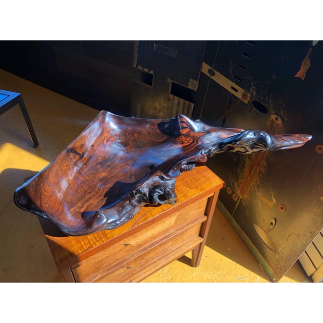 Abstract Large Irregular Shaped Burl Bowl For Sale - Image 3 of 12