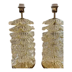 Murano Glass Ruffle Lamps