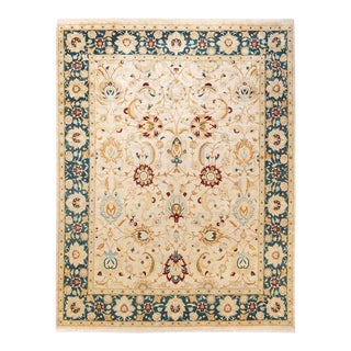 Mogul, One-of-a-Kind Hand-Knotted Area Rug in Ivory, 8' 2" x 10' 6" For Sale