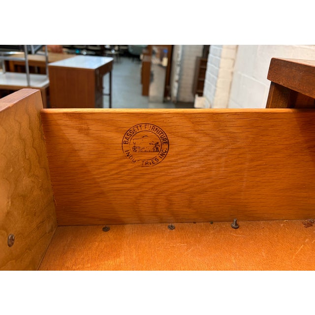 Mid 20th Century Modern Walnut Four-Drawer Chest by Bassett Furniture For Sale - Image 14 of 18