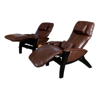 Pair of Svago Sv 395 Zero Gravity Recliners Heated Vibrating Massage For Sale