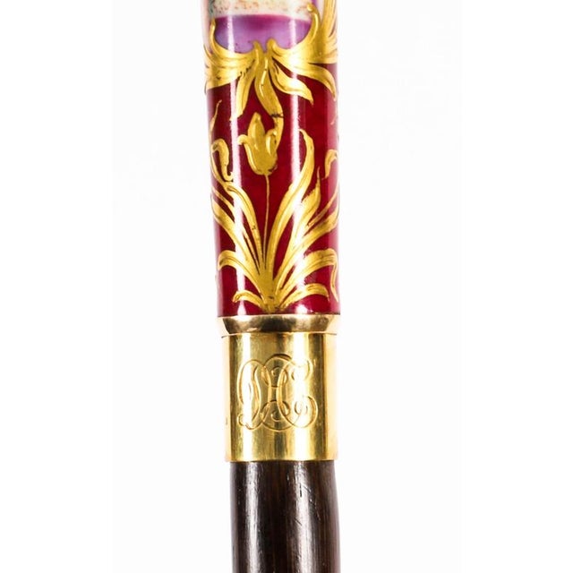 Antique French Sevres Porcelain Walking Sword Stick, 1890s For Sale - Image 12 of 15