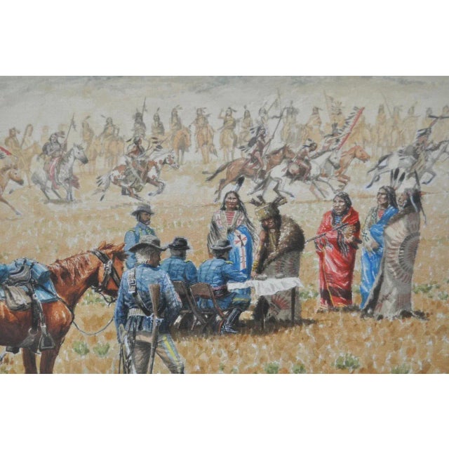 Tom Scarborough "Peace Treaty" Watercolor c.1970s For Sale In San Francisco - Image 6 of 8