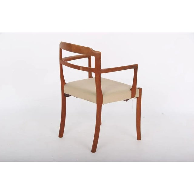 Beautifully designed armchair by Ole Wanscher, made by A. J. Iversen Danmarkl The armchair is stable and beautiful. Small...