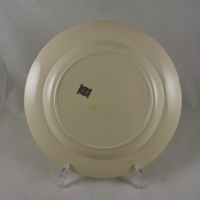 Copeland Spode English Transferware Cactus Flower Dinner Plates- Set of 6 For Sale - Image 10 of 11