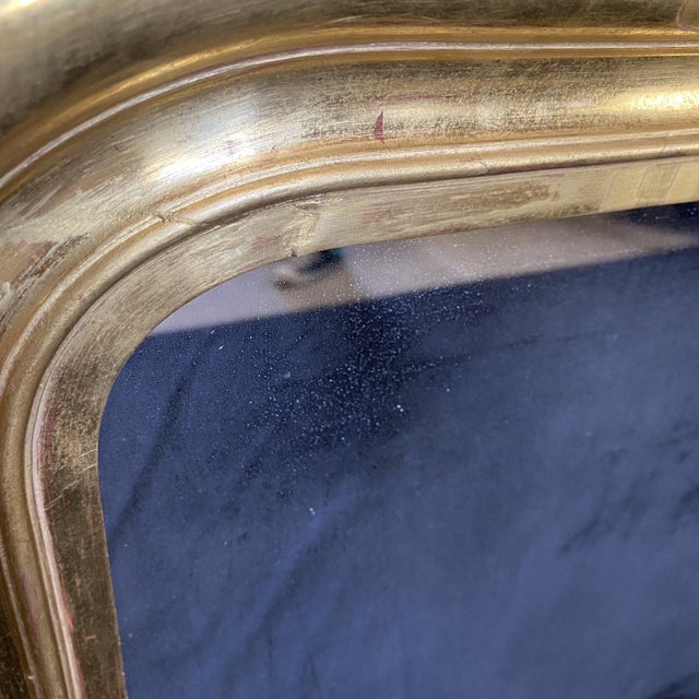 19th Century Louis Philippe Antique Giltwood Mirror For Sale - Image 5 of 16
