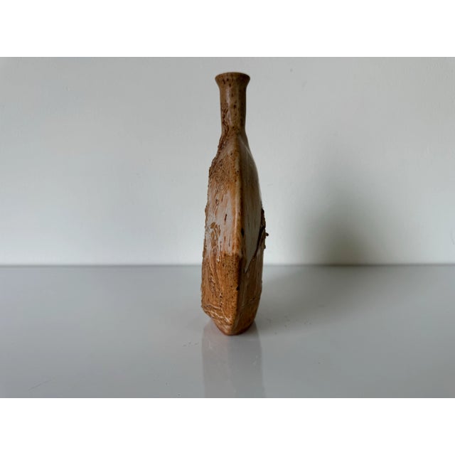 Brown Mid- Century Sladek Organic Earth Tone Art Bud Pottery Vase/ Sold For Sale - Image 8 of 11