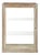 Display Case in Weathered Wood with Glass Shelves For Sale
