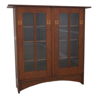 Stickley Harvey Ellis Design Mission Oak Bookcase For Sale