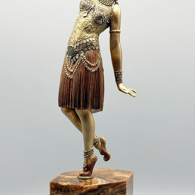 Metal Demetre Chiparus, Dancer of Lebanon, 1920s, Bronze For Sale - Image 7 of 9