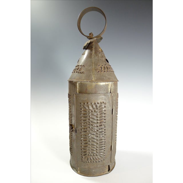 Antique Primitive 18thCentury Pierced Tin Lantern Chairish