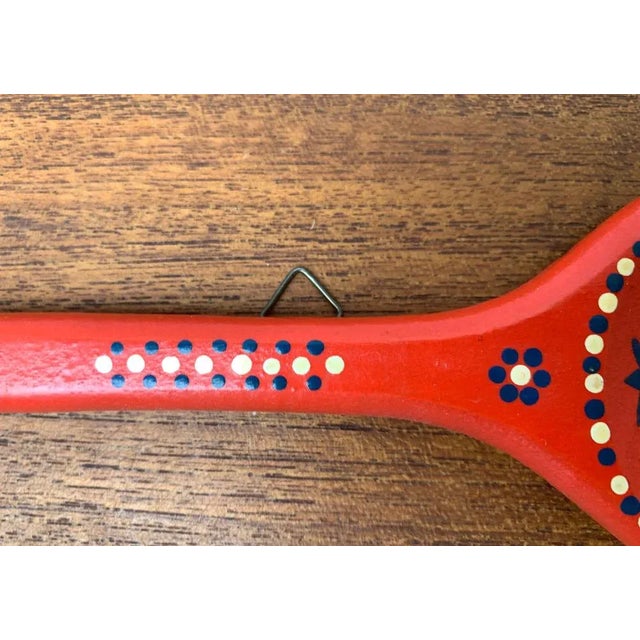 Wood Vintage Swedish Dala Style Cooking Spoon For Sale - Image 7 of 15