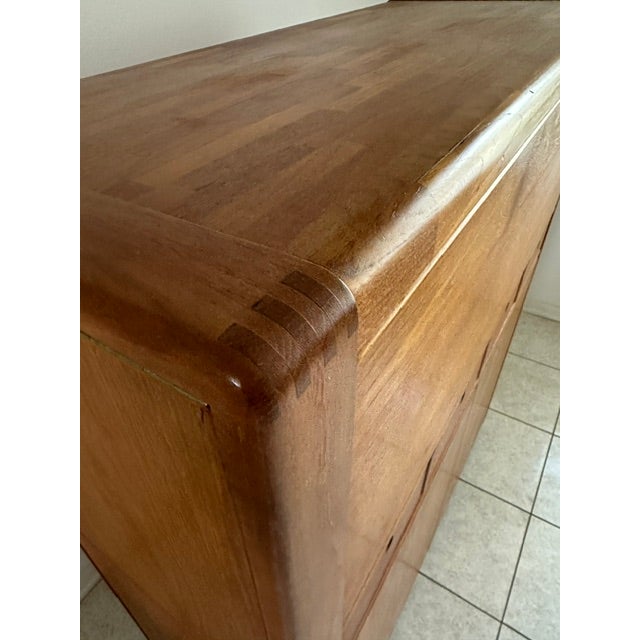 Mid-Century Modern Mid-Century Modern D-Scan Captain Line Solid Teak Bar For Sale - Image 3 of 5